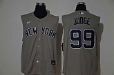 Yankees 99 Aaron Judge Gray Nike Cool Base Sleeveless Jersey,baseball caps,new era cap wholesale,wholesale hats